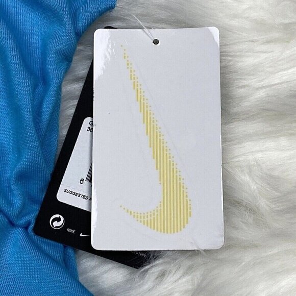 NWT Nike Tee Logo Slogan T-Shirt Just Do It Size 6X Girls Athletic Cut Blue NEW - Picture 6 of 7